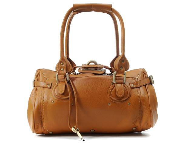 Chloe Paddington Calf Leather Satchel Brown