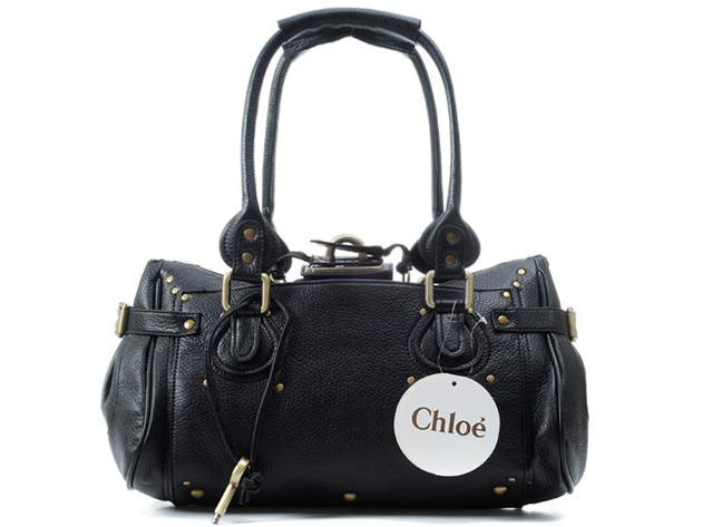 Chloe Paddington Calf Leather Satchel Black