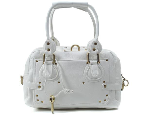 Chloe Paddington Calfskin Leather Bag White